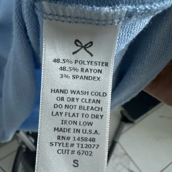 Light Blue cold should top with ruffle sleeves - Picture 3 of 5